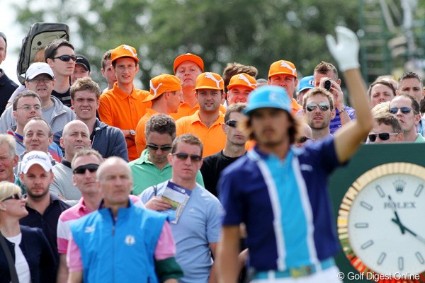 2012年 全英オープン 3日目 オレンジ 世界各国にいるリッキーのファン。やっぱりイメージカラーはオレンジです