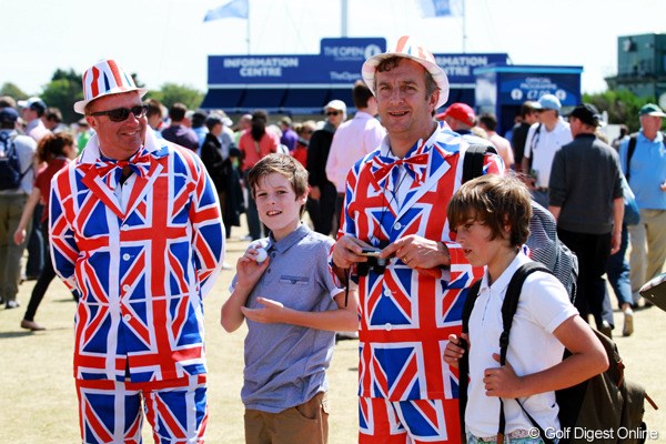 2012年 全英オープン 最終日 ユニオンジャック 来週にはオリンピックが開幕するが、やはりイギリスではこちらのほうが落ち着く？