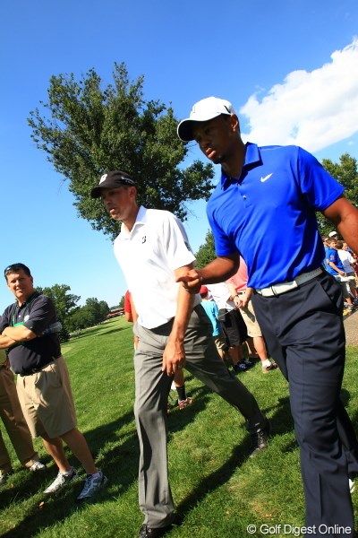 2012年 WGCブリヂストンインビテーショナル 事前  タイガー・ウッズ＆マット・クーチャー