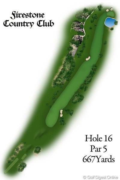2012年 WGCブリヂストンインビテーショナル 16番ホール レイアウト