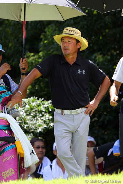 2012年 関西オープンゴルフ選手権競技 初日 立山光広 おや？ 立山さん、今日は爽やかな感じですね。