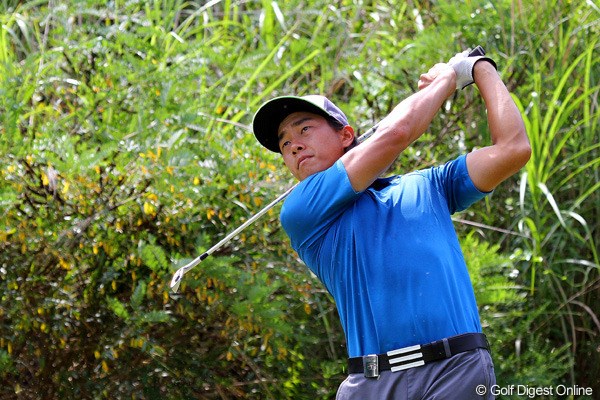 2012年 関西オープンゴルフ選手権競技 3日目 田宰翰（ジョン・ジェハン） 韓国人アマチュアの田宰翰（ジョン・ジェハン）。C.ビジェガスみたいな屈強な肉体です