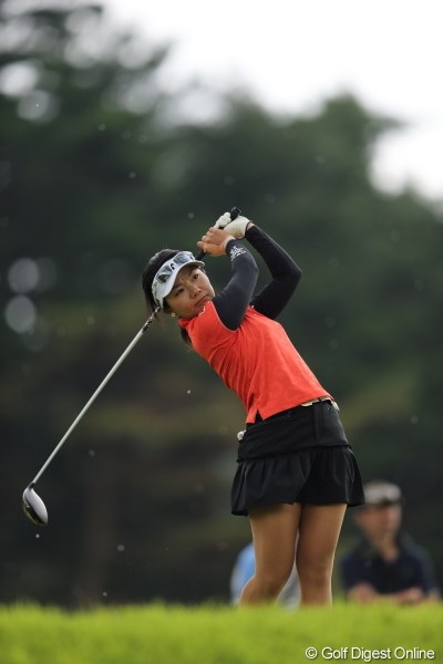 2012年 日本女子プロゴルフ選手権大会コニカミノルタ杯 初日 上原彩子 上原プロがドライバー打つとホントに長く見える。