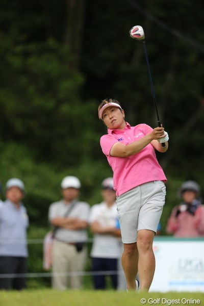 2012年 日本女子プロゴルフ選手権大会コニカミノルタ杯 2日目 福嶋晃子 ドライバーめっちゃ飛んでますけど。