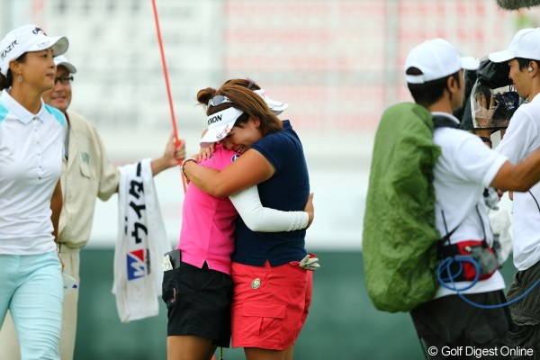2012年 日本女子プロゴルフ選手権大会コニカミノルタ杯 最終日 吉田弓美子 最終組ホールアウト。