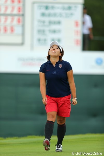 2012年 日本女子プロゴルフ選手権大会コニカミノルタ杯 最終日 吉田弓美子 報道陣の取材開始直後に号泣。メジャー初タイトルを惜しくも逃した吉田弓美子