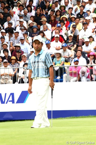 2012年 ANAオープンゴルフトーナメント 最終日 池田勇太 追い上げもあと1ストロークが及ばずプレーオフ進出を逃した池田勇太。