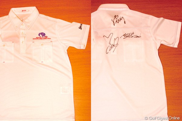2012年 『有村智恵プロ、横峯さくらプロ、木戸愛プロのサイン入りTシャツ』をプレゼント