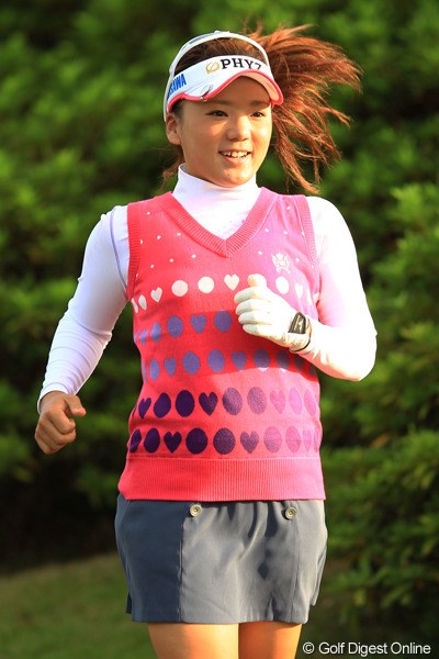 2012年 日本女子オープンゴルフ選手権競技  事前 有村智恵 日本女子プロ選手権で、メジャー初優勝を飾った智恵ちゃんですが、女子オープンも絶対取りたいメジャータイトルですよね。