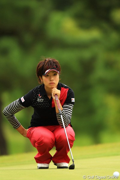 2012年 日本女子オープンゴルフ選手権競技 2日目 森田理香子 終盤16番グリーンでボールが動いて1ペナ。痛恨のダボを喫しながらも6位キープで決勝に進んだ森田理香子