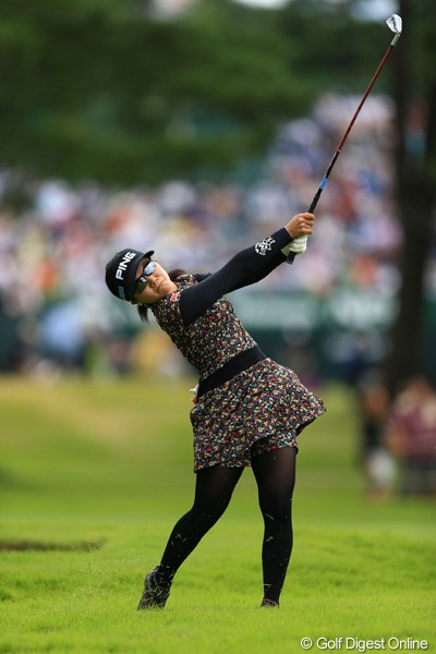 2012年 日本女子オープンゴルフ選手権競技 最終日 上原彩子 ボギー先行で、今日は彩子ちゃんらしい粘りのゴルフが出来ませんでしたねぇ。