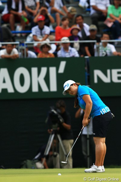 2012年 日本女子オープンゴルフ選手権競技 最終日 朴仁妃 最終18番で痛恨のボギーを叩き、1打差で勝利を逃した朴仁妃