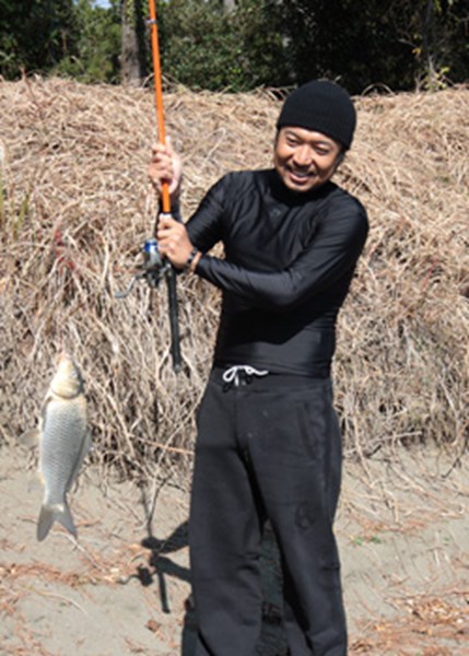 大物を釣り上げ、「今年は何かある…」と上機嫌の片山晋呉