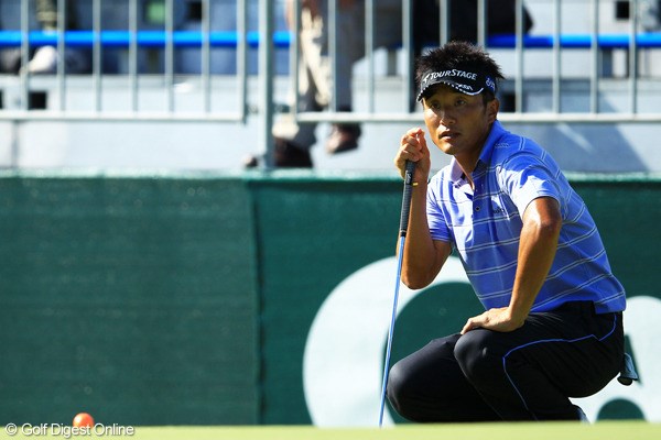 2012年 キヤノンオープン 初日 宮本勝昌 我慢のゴルフを展開し、前週に引き続き好スタートの宮本勝昌