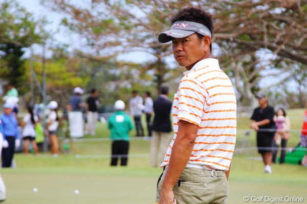 2012年 日本オープンゴルフ選手権競技 事前 藤田寛之 賞金ランクトップで初制覇を狙う日本オープンに臨む藤田寛之。