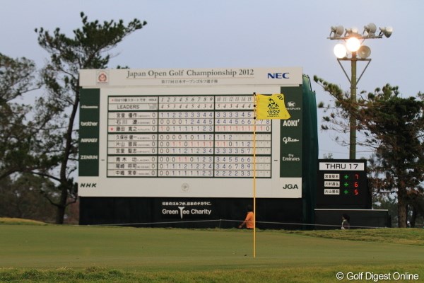 2012年 日本オープンゴルフ選手権競技 初日 リーダーズボード