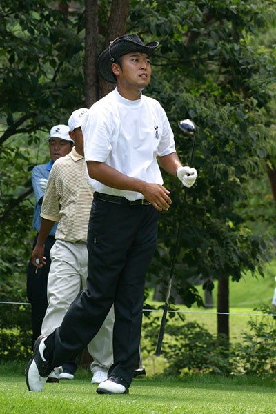 2002年 日本ゴルフツアー選手権イーヤマカップ 初日 片山晋呉 全英オープンの出場を決めた選手 片山晋呉