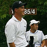 D.ウィルソン、1番ティショット直後 2002年 日本ゴルフツアー選手権イーヤマカップ 3日目 ディーン・ウィルソン
