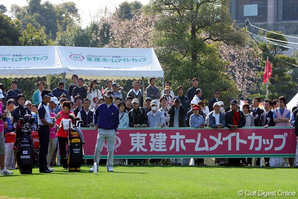 国内復帰後初戦、初日を迎えた田中秀道。スタート前は笑顔だったが・・・