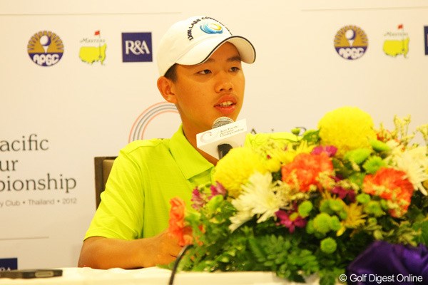 2012年 アジアパシフィックアマチュア選手権 初日 グァン・ティンラン 初日単独首位発進を決めた中国の14歳、グァン・ティンラン
