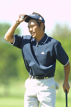 2002年 ウォルトディズニーワールドリゾート・ゴルフクラシック 初日 田中秀道 初日、早い時間にホールアウトした田中秀道