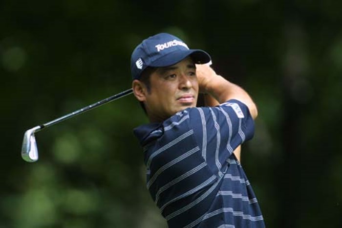体調不良で棄権を考えるほどの状態だったが、日本勢では最上位の21位タイ 2002年 全米プロゴルフ選手権 初日 伊沢利光