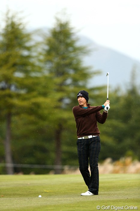 「真っ白になるくらいのゴルフをしたい」。鬼澤さん、かっこいいコメントです！ 2012年 大王製紙エリエールレディスオープン 2日目 鬼澤信子