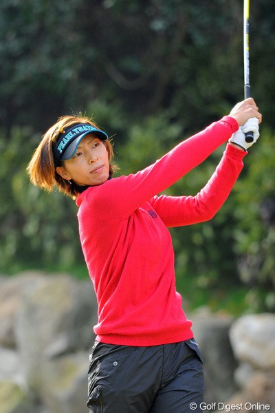 2012年 国内女子ファイナルQT 最終日 佐藤靖子 ベストスコアの67をマークして4位通過を果たした佐藤靖子。