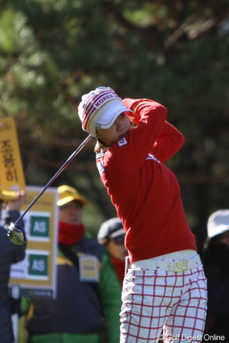 今年の全米女子オープンを制したチェ・ナヨン。韓国チームの層の厚さは、やはり凄い 2012年 日韓女子プロゴルフ対抗戦 初日 チェ・ナヨン