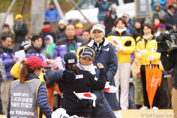2012年 日韓女子プロゴルフ対抗戦 最終日 佐伯三貴 この日朝、首痛のために急遽欠場となった佐伯三貴。「不動さんに申し訳ない」と恐縮したが、まずは無理しないことが肝要です。