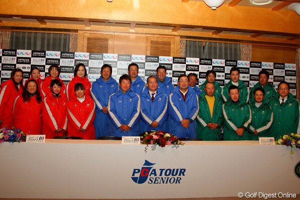 2012年 Hitachi 3Tours Championship 記者会見 今年も大会前日に全選手が出席して記者会見が行われた