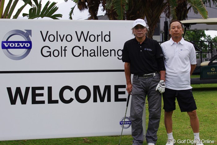 Volvo World Golf Challengeに出場した日本代表の宮崎正之さん、村澤弘一さん 2013年 ボルボゴルフチャンピオンズ Volvo World Golf Challenge