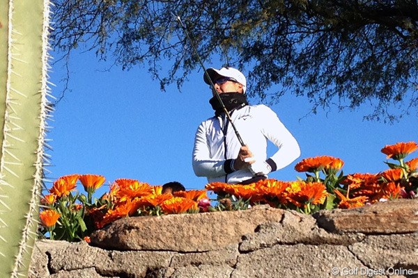 2013年 ウェイストマネジメント フェニックスオープン 事前 石川遼 至る所にサボテンが並ぶアリゾナのTPCスコッツデール。石川遼はまず今季初の決勝ラウンドを目指す。