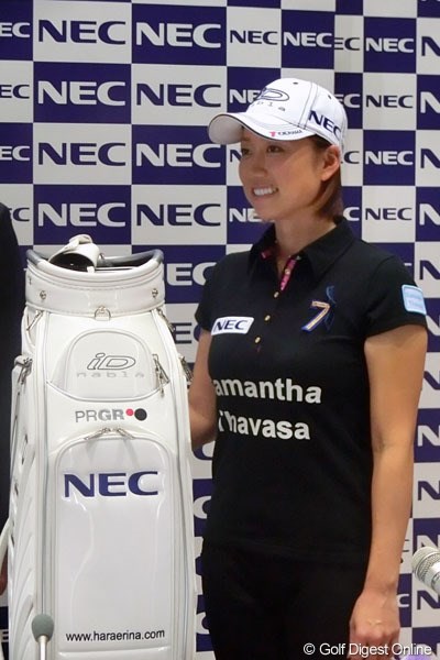 2013年 NEC所属契約会見 原江里菜