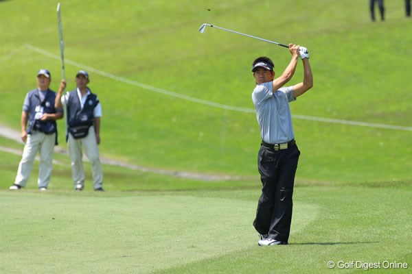 ボギーが先行して順位を落とした藤田寛之。最終ラウンドで有終の美を飾れるか ※撮影：日本プロゴルフ選手権