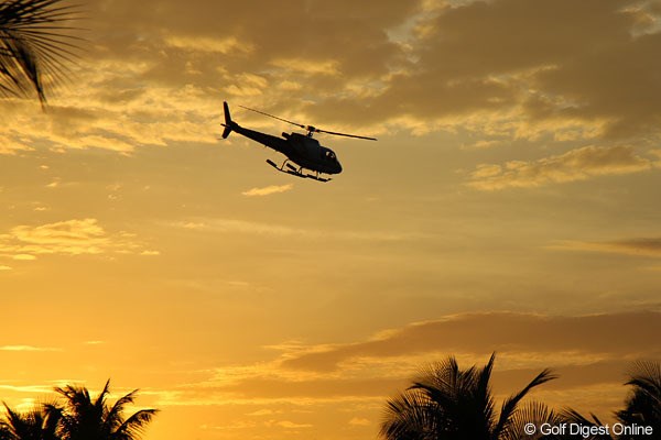 2013年 プエルトリコオープン 初日 ヘリコプター なぜか良くヘリコプターが飛来します