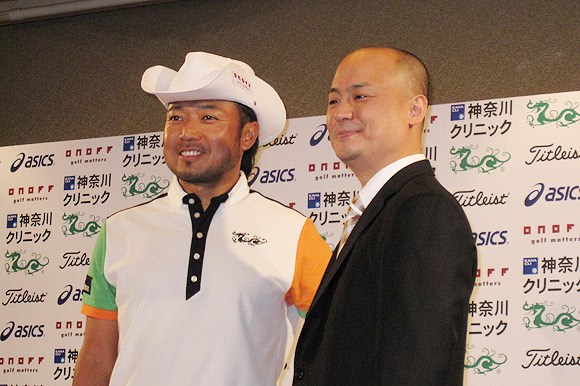 2009年 片山晋呉、新規契約発表会