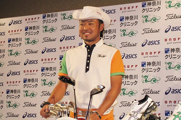 2009年 片山晋呉、新規契約発表会