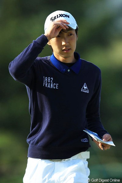2013年 東建ホームメイトカップ 2日目 重永亜斗夢 出入りの激しいゴルフでしたが、何とか踏み止まりましたね。単独5位です。