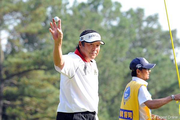 2013年 つるやオープンゴルフトーナメント 初日 尾崎将司 堂々のエージシュート、通算9アンダー「62」で単独首位に立った尾崎将司