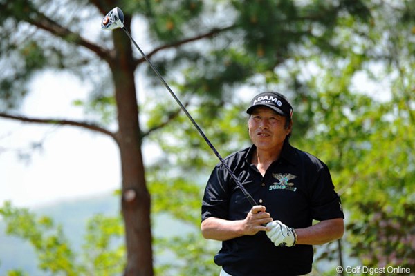 2013年 つるやオープンゴルフトーナメント 2日目 尾崎将司 2日目はスコアを伸ばせなかったが、それでも暫定首位で決勝ラウンドへ