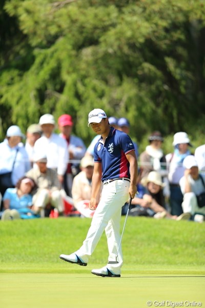 2013年 日本プロゴルフ選手権大会 日清カップヌードル杯 3日目 小平智 あがり4ホールで4オーバーは痛いね。
