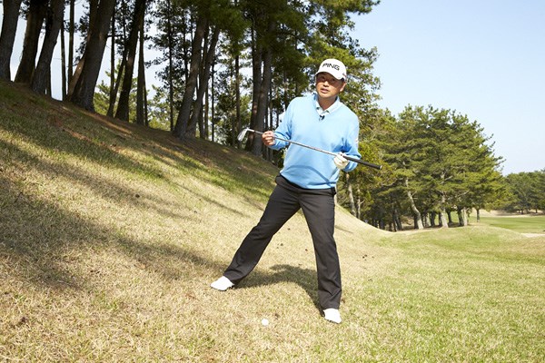 傾斜に体のラインを合わせる