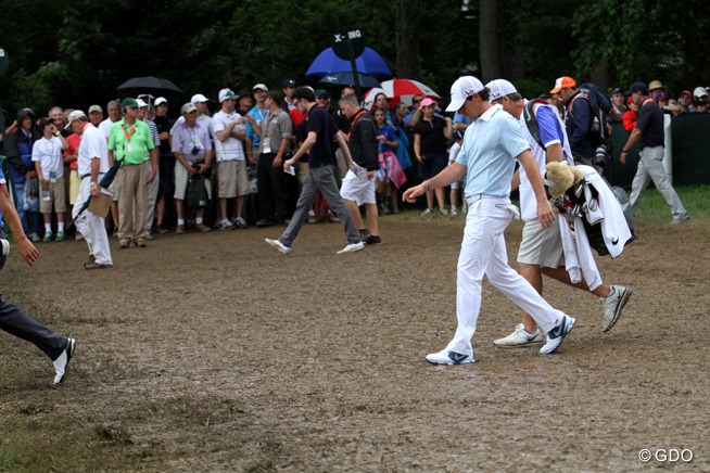 2013年 全米オープン 初日 ぬかるみ