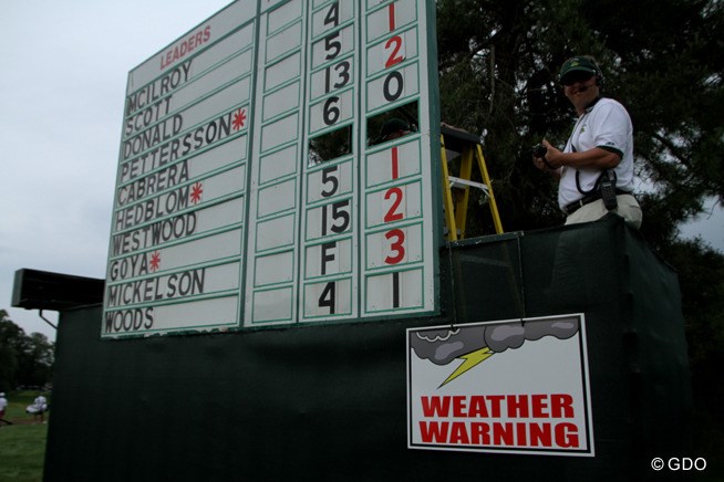 2013年 全米オープン 初日 荒天