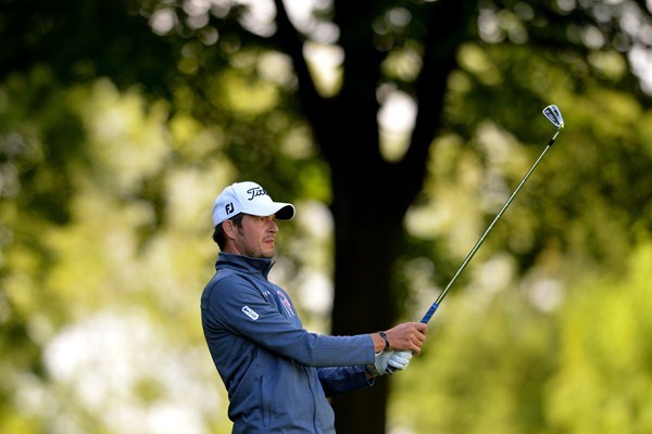 ホールインワンを達成するなど派手なゴルフで首位に浮上したサイモン・ソーントン（Getty Images）