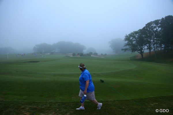 2013年 全米女子オープン 2日目 濃霧 午後から突然深い霧に襲われた。