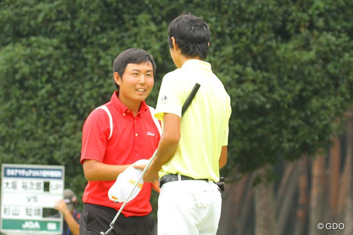 愛嬌もあり礼儀正しい好青年は残念ながら決勝戦で敗退してしまった 2013年 日本アマチュアゴルフ選手権 最終日 杉山知靖
