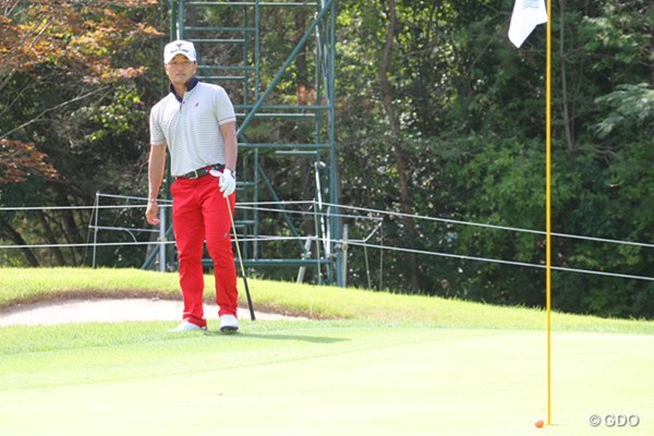 2013年 関西オープンゴルフ選手権競技 初日 宮本勝昌 惜しくもチップインを外した宮本勝昌。ですが、入ってもパーだったそうです