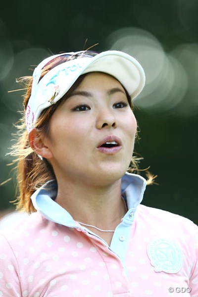 2013年 日本女子プロゴルフ選手権大会コニカミノルタ杯 初日 堀奈津佳 「おっ」驚きの顔